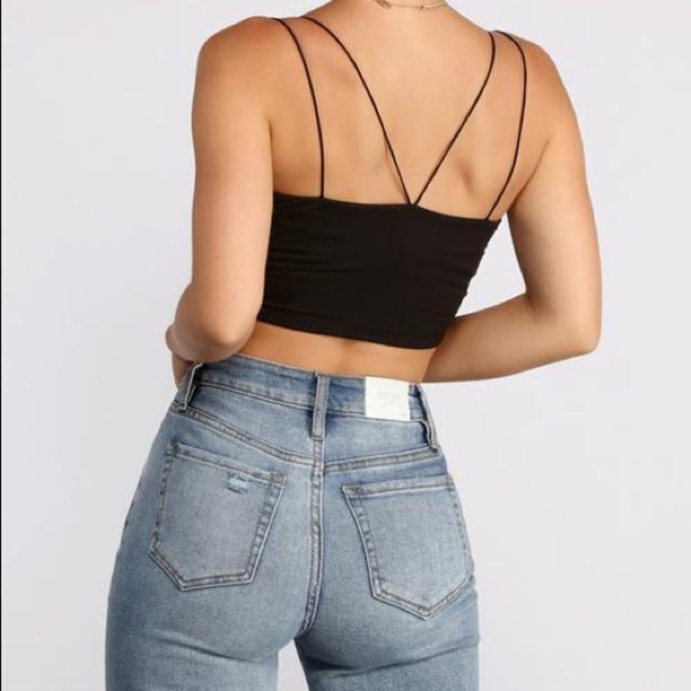 Gaze Double Strap Basic Crop Top - image 2